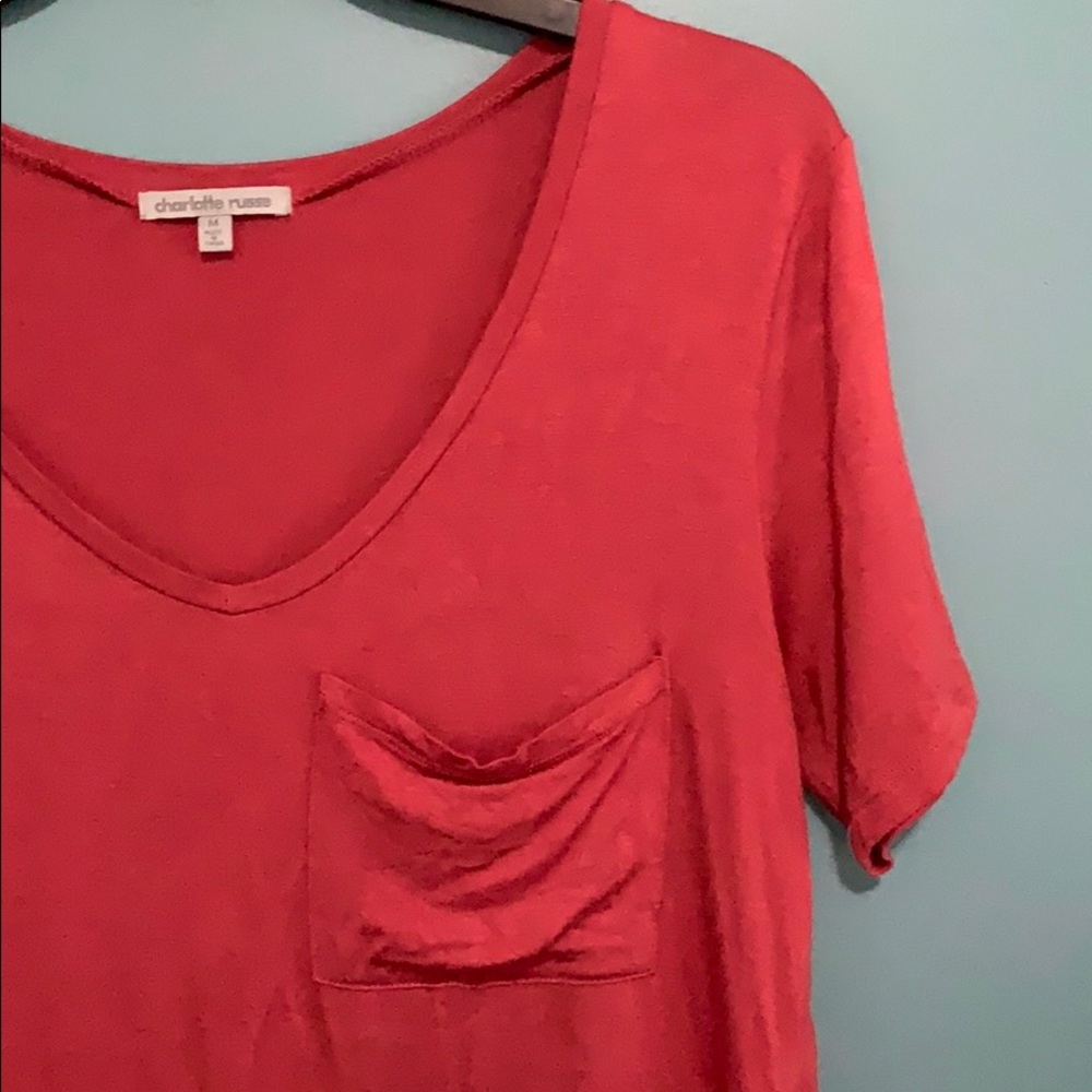 Pink basic pocket tee - Picture 2 of 2